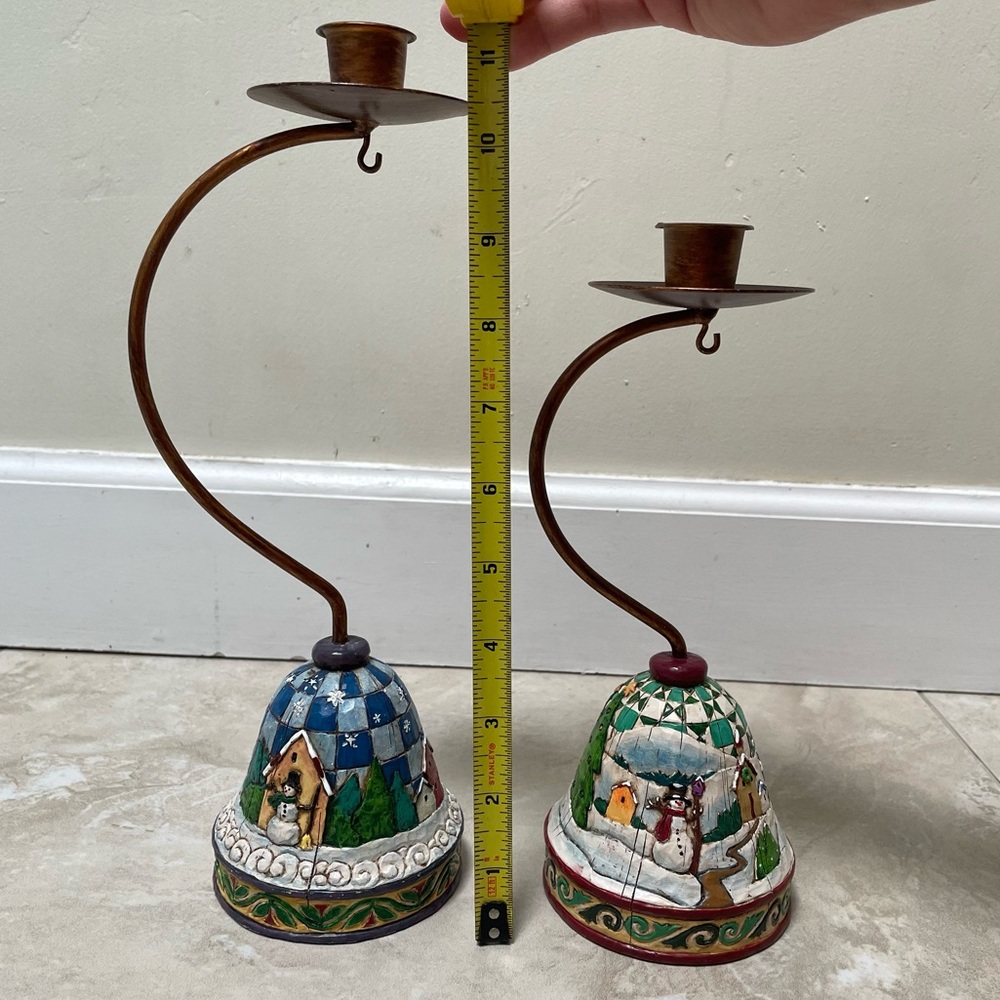 Jim Shore Christmas/Holiday Taper Candle Holders - Picture 11 of 11